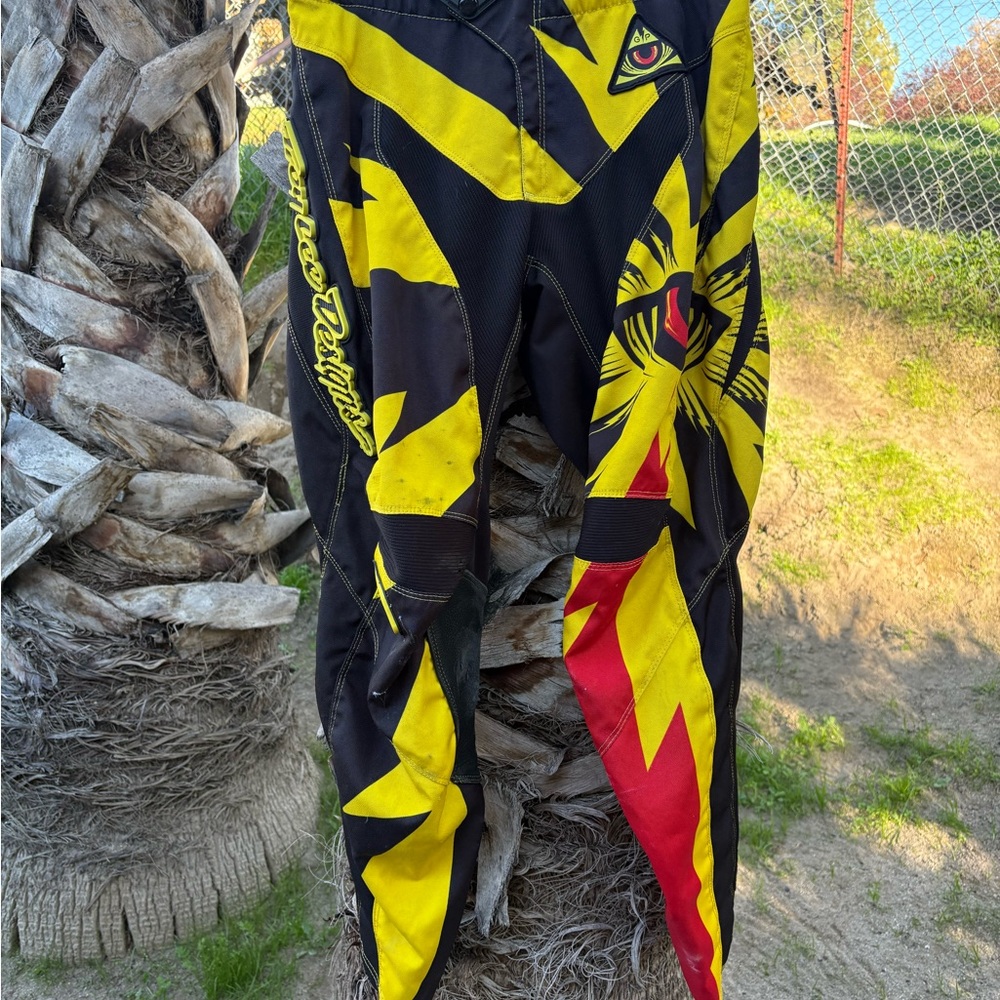 Dynamic Black and Yellow Racing Pants Motocross Motorcycle
